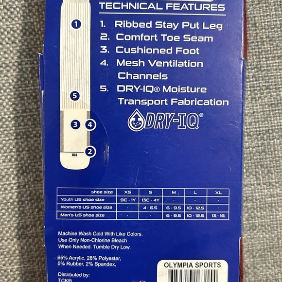 TCK All Sport Maroon Socks Large New with Tags Two Pairs - Picture 4 of 7